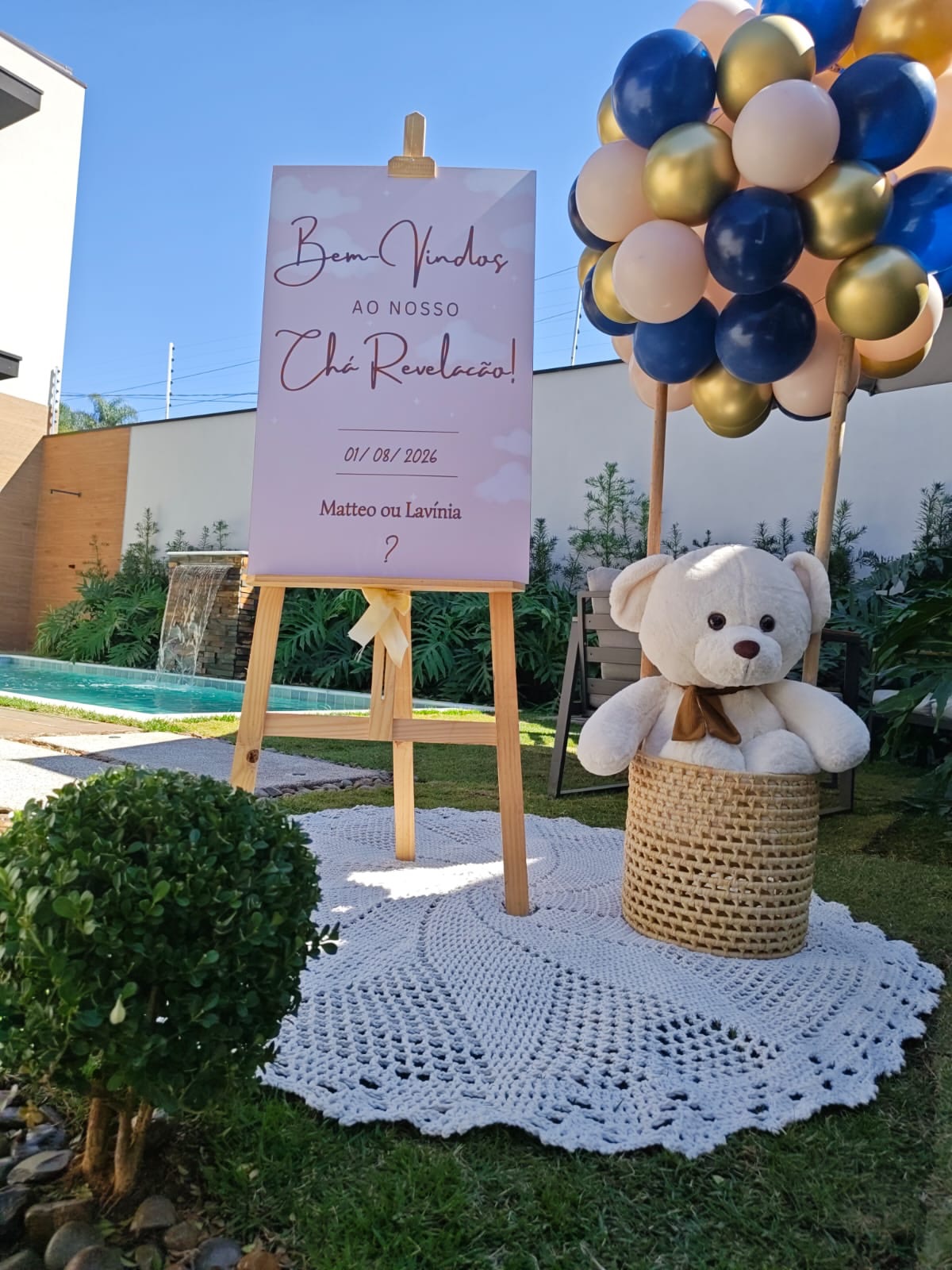Decoração de chá revelação no Espaço VIP em Guarulhos